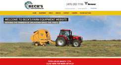 Desktop Screenshot of becksfarmequipment.com