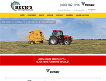 Tablet Screenshot of becksfarmequipment.com